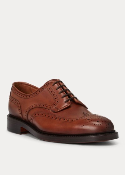 Tenis Polo Ralph Lauren Hombre Marrom - Brenton Leather Wingtip - MOIZX0152